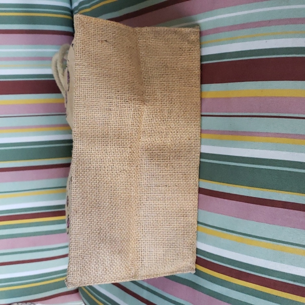 *EUC* Burlap Bunny Tote Bag - Picture 5 of 9